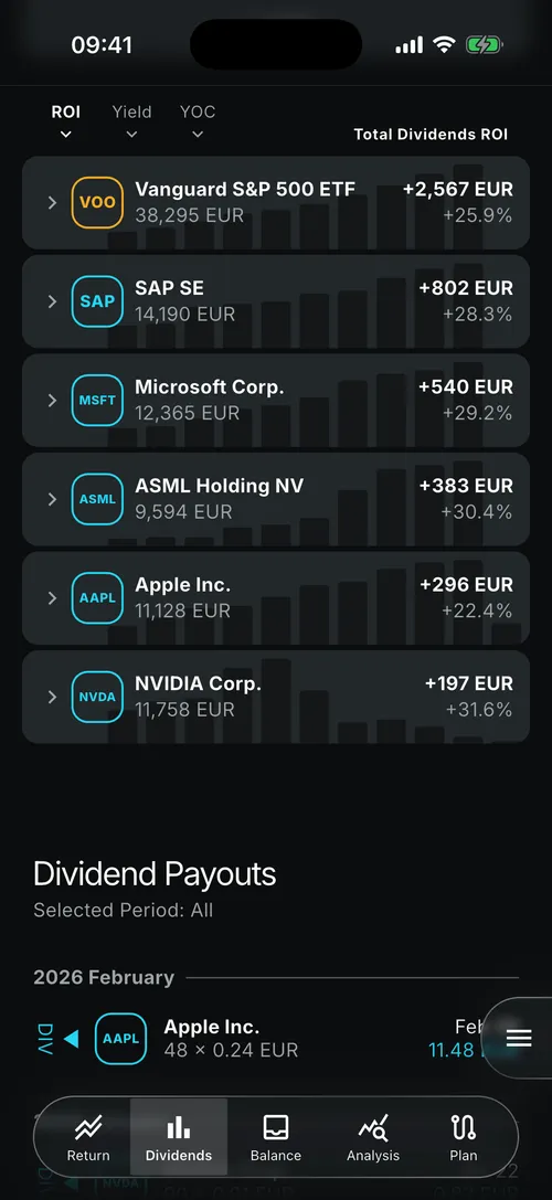 Planfolio app screenshot 3