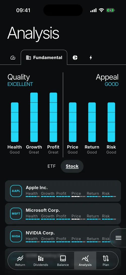 Planfolio app screenshot 6