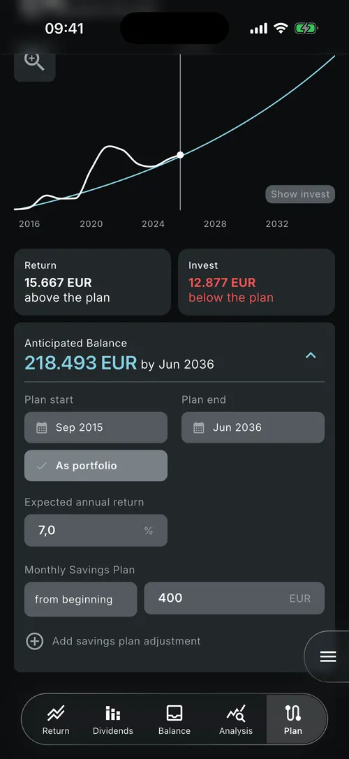 Planfolio app screenshot 10